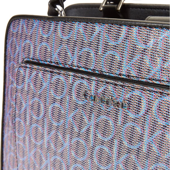 Calvin Klein Margot Textured Logo Emboss Satchel - Picture 8 of 16